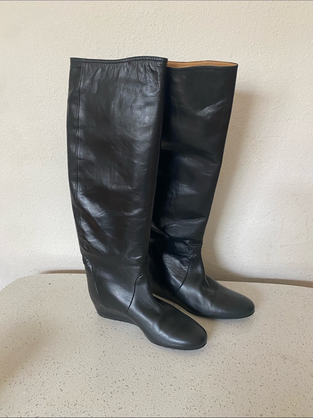 Lanvin Black Over-the-Knee Leather Boots